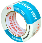 Cantech 385-15 Carpet Tape, 16.4 yd L, 1.88 in W, Cloth Backing, White